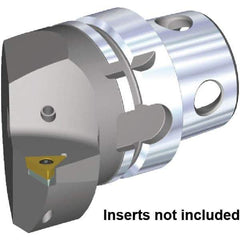 Kennametal - Insert Style TC.. 16T308, TC.. 3252, 70mm Head Length, Right Hand Cut, Internal/External Modular Threading Cutting Unit Head - System Size KM4X63, 43mm Center to Cutting Edge, Series KM4X - Americas Industrial Supply