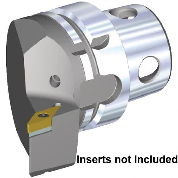 Kennametal - Insert Style VB.. 160408, VB.. 332, 70mm Head Length, Right Hand Cut, Internal/External Modular Threading Cutting Unit Head - System Size KM4X63, 43mm Center to Cutting Edge, Series KM4X - Americas Industrial Supply