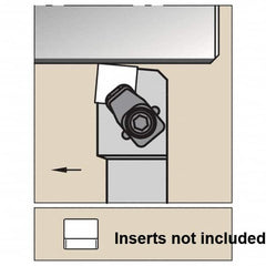 Kennametal - CSXN, Left Hand Cut, 5° Lead Angle, 25mm Shank Height x 25mm Shank Width, Negative Rake Indexable Turning Toolholder - 150mm OAL, SN.N 120408 Insert Compatibility, Series CSXN - Americas Industrial Supply