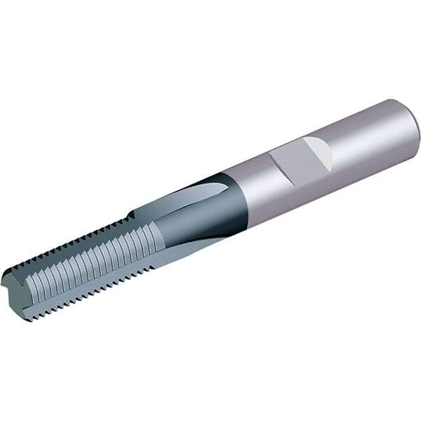 Vargus - M48x5.00 Thread, 0.7874" Shank Diam, TiAlN Coating, Solid Carbide Straight Flute Thread Mill - 5 Flutes, 4.0945" OAL, 48mm Min Noml Diamter - Americas Industrial Supply