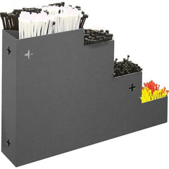 Durham - 10 Compartment Gray Small Parts Cable Tie Rack - Americas Industrial Supply