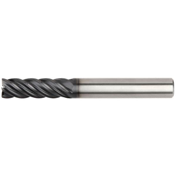 Kennametal - 3/4", 6 Flute, Single End, Solid Carbide, 0.06" Corner Radius End Mill - 5" OAL, 38° Helix, Right Hand Flute, 2-1/4" LOC, Right Hand Cut, 2-1/4" Extended Reach - Americas Industrial Supply