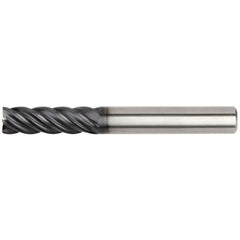 Kennametal - 3/4", 6 Flute, Single End, Solid Carbide, 0.06" Corner Radius End Mill - 5" OAL, 38° Helix, Right Hand Flute, 2-1/4" LOC, Right Hand Cut, 2-1/4" Extended Reach - Americas Industrial Supply