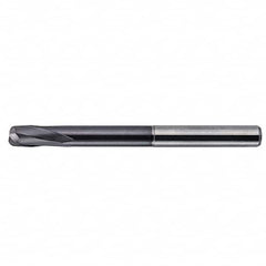 Kennametal - 8mm Diam, 8mm LOC, 2 Flute Solid Carbide Ball End Mill - AlTiN Finish, Single End, 90mm OAL, 8mm Shank Diam, Ball Flute - Americas Industrial Supply