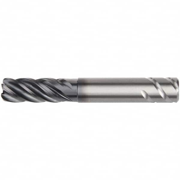 Kennametal - 25mm, 5 Flute, Single End, Solid Carbide, 6mm Corner Radius End Mill - 135mm OAL, 38° Helix, Right Hand Flute, 45mm LOC, Right Hand Cut, 75mm Extended Reach - Americas Industrial Supply