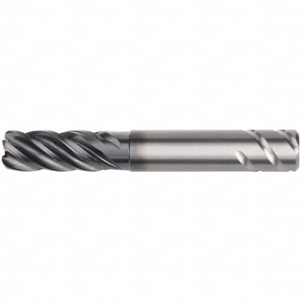 Kennametal - 16mm, 5 Flute, Single End, Solid Carbide, 6mm Corner Radius End Mill - 100mm OAL, 38° Helix, Right Hand Flute, 32mm LOC, Right Hand Cut, 48mm Extended Reach - Americas Industrial Supply