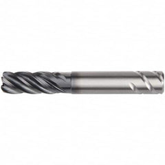 Kennametal - 16mm, 5 Flute, Single End, Solid Carbide, 6mm Corner Radius End Mill - 100mm OAL, 38° Helix, Right Hand Flute, 32mm LOC, Right Hand Cut, 48mm Extended Reach - Americas Industrial Supply