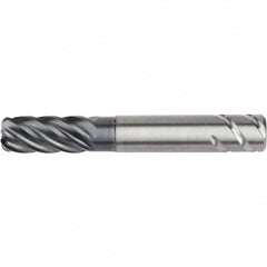 Kennametal - 16mm, 6 Flute, Single End, Solid Carbide, 6mm Corner Radius End Mill - 100mm OAL, 38° Helix, Right Hand Flute, 32mm LOC, Right Hand Cut, 48mm Extended Reach - Americas Industrial Supply