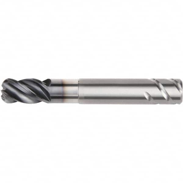 Kennametal - 16mm, 4 Flute, Single End, Solid Carbide, 6mm Corner Radius End Mill - 100mm OAL, 38° Helix, Right Hand Flute, 24mm LOC, Right Hand Cut, 48mm Extended Reach - Americas Industrial Supply