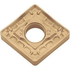 Kyocera - CNMM433 PX Grade CA025P Carbide Turning Insert - TiCN/Al2O3/TiN Finish, 80° Diamond, 1/2" Inscr Circle, 3/16" Thick, 3/64" Corner Radius - Americas Industrial Supply