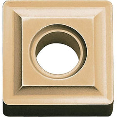 Kyocera - SNMG432 Grade CA025P Carbide Turning Insert - TiCN/Al2O3/TiN Finish, 90° Square, 1/2" Inscr Circle, 3/16" Thick, 1/32" Corner Radius - Americas Industrial Supply