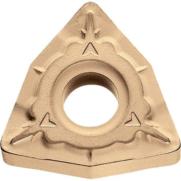 Kyocera - WNMG431 WQ Grade CA025P Carbide Turning Insert - TiCN/Al2O3/TiN Finish, 80° Trigon, 1/2" Inscr Circle, 3/16" Thick, 1/64" Corner Radius - Americas Industrial Supply