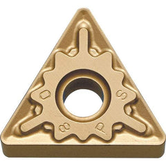 Kyocera - TNMG431 PS Grade CA025P Carbide Turning Insert - TiCN/Al2O3/TiN Finish, 60° Triangle, 1/2" Inscr Circle, 3/16" Thick, 1/64" Corner Radius - Americas Industrial Supply