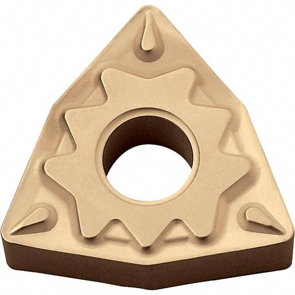 Kyocera - WNMG3252 HQ Grade CA025P Carbide Turning Insert - TiCN/Al2O3/TiN Finish, 80° Trigon, 3/8" Inscr Circle, 5/32" Thick, 1/32" Corner Radius - Americas Industrial Supply