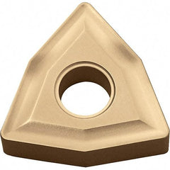 Kyocera - WNMG432 Grade CA025P Carbide Turning Insert - TiCN/Al2O3/TiN Finish, 80° Trigon, 1/2" Inscr Circle, 3/16" Thick, 1/32" Corner Radius - Americas Industrial Supply