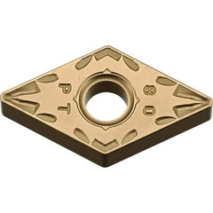 Kyocera - DNMG442 PT Grade CA025P Carbide Turning Insert - TiCN/Al2O3/TiN Finish, 55° Diamond, 1/2" Inscr Circle, 1/4" Thick, 1/32" Corner Radius - Americas Industrial Supply