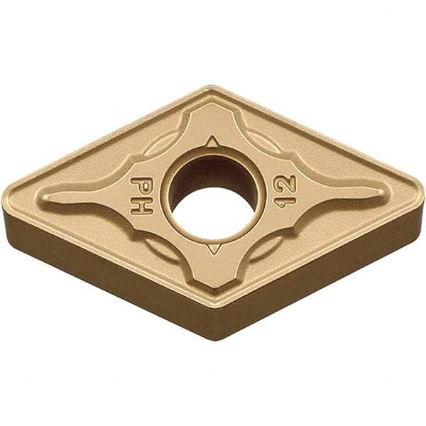 Kyocera - DNMG434 PH Grade CA025P Carbide Turning Insert - TiCN/Al2O3/TiN Finish, 55° Diamond, 1/2" Inscr Circle, 3/16" Thick, 1/16" Corner Radius - Americas Industrial Supply