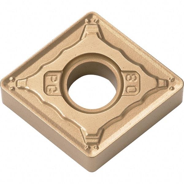 Kyocera - CNMG432 PG Grade CA025P Carbide Turning Insert - TiCN/Al2O3/TiN Finish, 80° Diamond, 1/2" Inscr Circle, 3/16" Thick, 1/32" Corner Radius - Americas Industrial Supply