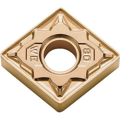 Kyocera - CNMG431 WE Grade CA025P Carbide Turning Insert - TiCN/Al2O3/TiN Finish, 80° Diamond, 1/2" Inscr Circle, 3/16" Thick, 1/64" Corner Radius - Americas Industrial Supply