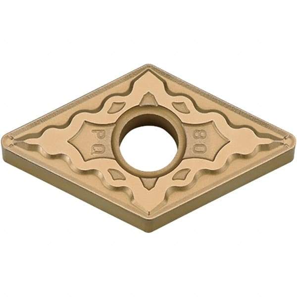 Kyocera - DNMG432 PQ Grade CA025P Carbide Turning Insert - TiCN/Al2O3/TiN Finish, 55° Diamond, 1/2" Inscr Circle, 3/16" Thick, 1/32" Corner Radius - Americas Industrial Supply