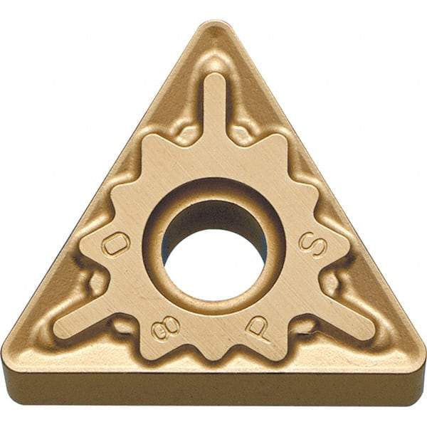 Kyocera - TNMG333 PS Grade CA025P Carbide Turning Insert - TiCN/Al2O3/TiN Finish, 60° Triangle, 3/8" Inscr Circle, 3/16" Thick, 3/64" Corner Radius - Americas Industrial Supply