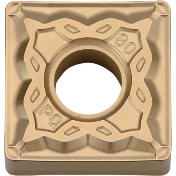 Kyocera - SNMG432 PQ Grade CA025P Carbide Turning Insert - TiCN/Al2O3/TiN Finish, 90° Square, 1/2" Inscr Circle, 3/16" Thick, 1/32" Corner Radius - Americas Industrial Supply