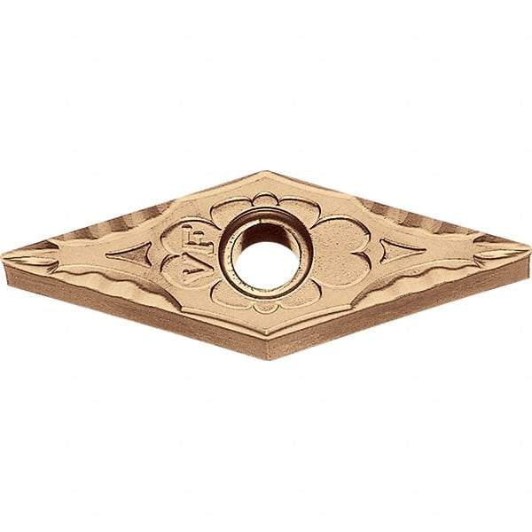 Kyocera - VNMG331 VF Grade CA025P Carbide Turning Insert - TiCN/Al2O3/TiN Finish, 35° Diamond, 3/8" Inscr Circle, 3/16" Thick, 1/64" Corner Radius - Americas Industrial Supply