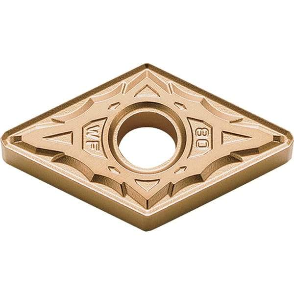 Kyocera - DNMX443 WF Grade CA025P Carbide Turning Insert - TiCN/Al2O3/TiN Finish, 55° Diamond, 1/2" Inscr Circle, 1/4" Thick, 3/64" Corner Radius - Americas Industrial Supply