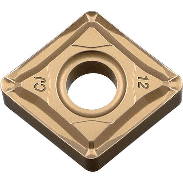 Kyocera - CNMG432 CJ Grade CA025P Carbide Turning Insert - TiCN/Al2O3/TiN Finish, 80° Diamond, 1/2" Inscr Circle, 3/16" Thick, 1/32" Corner Radius - Americas Industrial Supply