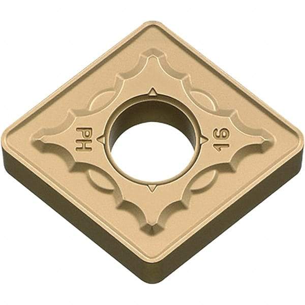 Kyocera - CNMG432 PH Grade CA025P Carbide Turning Insert - TiCN/Al2O3/TiN Finish, 80° Diamond, 1/2" Inscr Circle, 3/16" Thick, 1/32" Corner Radius - Americas Industrial Supply