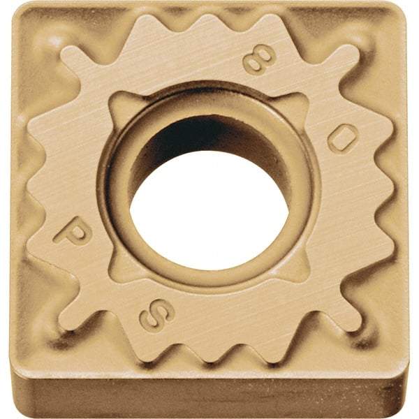 Kyocera - SNMG433 PS Grade CA025P Carbide Turning Insert - TiCN/Al2O3/TiN Finish, 90° Square, 1/2" Inscr Circle, 3/16" Thick, 3/64" Corner Radius - Americas Industrial Supply