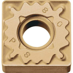 Kyocera - SNMG433 PS Grade CA025P Carbide Turning Insert - TiCN/Al2O3/TiN Finish, 90° Square, 1/2" Inscr Circle, 3/16" Thick, 3/64" Corner Radius - Americas Industrial Supply