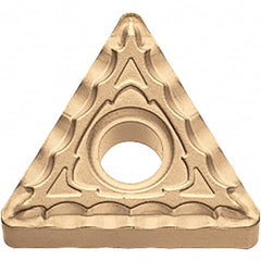 Kyocera - TNMG332 XQ Grade CA025P Carbide Turning Insert - TiCN/Al2O3/TiN Finish, 60° Triangle, 3/8" Inscr Circle, 3/16" Thick, 1/32" Corner Radius - Americas Industrial Supply