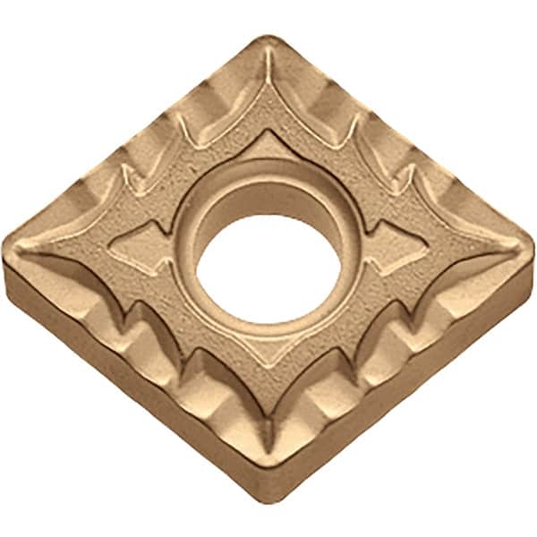 Kyocera - CNMG432 CQ Grade CA025P Carbide Turning Insert - TiCN/Al2O3/TiN Finish, 80° Diamond, 1/2" Inscr Circle, 3/16" Thick, 1/32" Corner Radius - Americas Industrial Supply