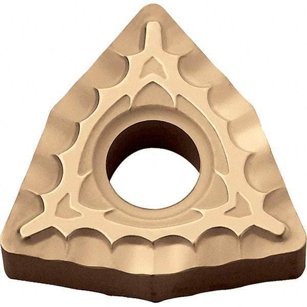 Kyocera - WNMG432 XQ Grade CA025P Carbide Turning Insert - TiCN/Al2O3/TiN Finish, 80° Trigon, 1/2" Inscr Circle, 3/16" Thick, 1/32" Corner Radius - Americas Industrial Supply
