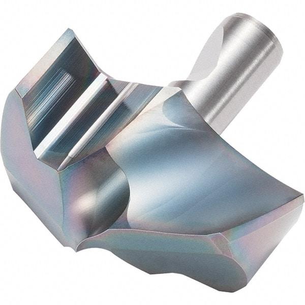 Kyocera - Series DA, 13.4mm Diam Grade PR1525 140° Replaceable Drill Tip - Carbide, Megacoat Nano Finish, 130 Seat Size - Americas Industrial Supply