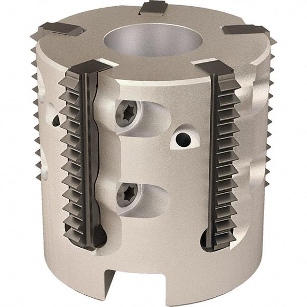 Vargus - 44mm Cut Diam, 200mm Max Hole Depth, 22mm Shank Diam, Internal/External Indexable Thread Mill - Insert Style R25, 6 Inserts, Toolholder Style RTMC-D, 38mm OAL - Americas Industrial Supply