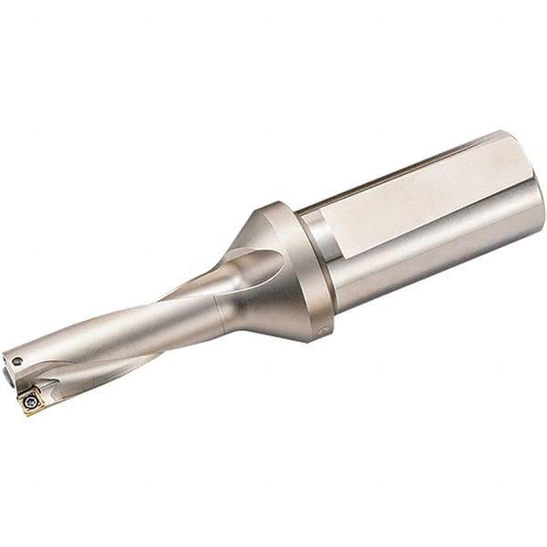 Kyocera - 3-3/4" Max Drill Depth, 3xD, 1-1/4" Diam, Indexable Insert Drill - 2 Inserts, 1-1/2" Shank Diam, Weldon Shank - Americas Industrial Supply