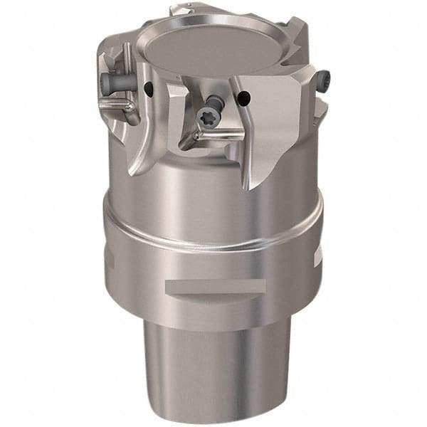 Seco - 54mm Cut Diam, 12mm Max Depth of Cut, 60mm OAL, Indexable Square Shoulder Slot Milling End Mill - LOEX12 Inserts, C5 Modular Connection, 90° Lead Angle, Through Coolant, Series C5-217.94-12 - Americas Industrial Supply