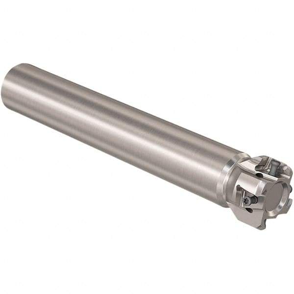 Seco - 40mm Cut Diam, 12mm Max Depth of Cut, 32mm Shank Diam, 210mm OAL, Indexable Square Shoulder Slot Milling End Mill - LOEX12 Inserts, Straight Shank, 90° Lead Angle, Through Coolant, Series 217.94-12 - Americas Industrial Supply