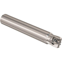 Seco - 1" Cut Diam, 12mm Max Depth of Cut, 1" Shank Diam, 170mm OAL, Indexable Square Shoulder Slot Milling End Mill - LOEX12 Inserts, Straight Shank, 90° Lead Angle, Through Coolant, Series 217.94-12 - Americas Industrial Supply