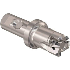 Seco - 32mm Cut Diam, 12mm Max Depth of Cut, 25mm Shank Diam, 110mm OAL, Indexable Square Shoulder Slot Milling End Mill - LOEX12 Inserts, Weldon Shank, 90° Lead Angle, Through Coolant, Series 217.94-12 - Americas Industrial Supply