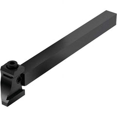Seco - Tool Block Style 150.10-JETI, 15.49mm Blade Height, 80.3mm OAL, 1/2" OAH, Indexable Cutoff Blade Tool Block - 0.5mm Shank Height, 1/2" Shank Width, Through Coolant - Americas Industrial Supply