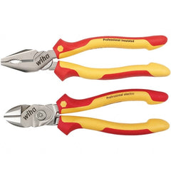 Wiha - Plier Sets Set Type: Combination Pliers; Cutting Pliers Number of Pieces: 2 - Americas Industrial Supply