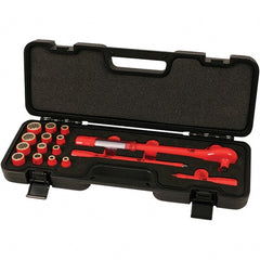 Wiha - 16 Piece Adjustable Torque Wrench & Socket Set - Americas Industrial Supply