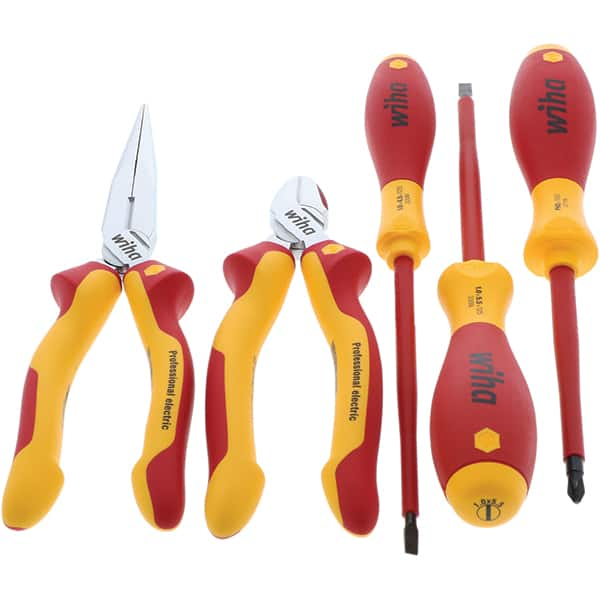 Wiha - 5 Piece Insulated Hand Tool Set - Americas Industrial Supply