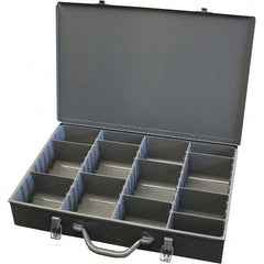 Durham - Adjustable Compartment Gray Small Parts Compartment Box - Americas Industrial Supply