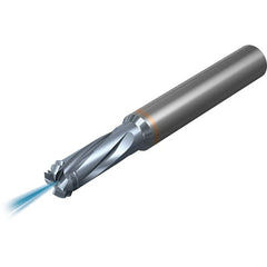 Vargus - M12x1.25, M8x1.25 ISO, 6.1mm Cutting Diam, 4 Flute, Solid Carbide Helical Flute Thread Mill - Internal Thread, 18mm LOC, 64mm OAL, 8mm Shank Diam - Americas Industrial Supply