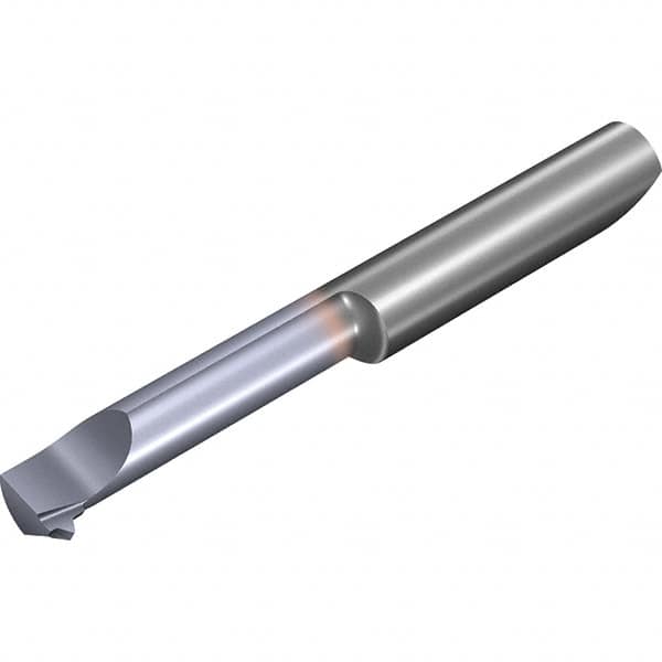 Vargus - 0.63" Cutting Depth, 27 Max TPI, 0.21" Diam, Internal Thread, Solid Carbide, Single Point Threading Tool - TiCN Finish, 41mm OAL, 5mm Shank Diam, 0.09" Projection from Edge, 60° Profile Angle - Exact Industrial Supply