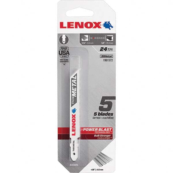 Lenox - Jig Saw Blades Blade Material: Bi-Metal Blade Length (Inch): 3-5/8 - Americas Industrial Supply